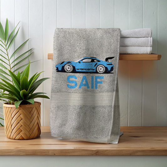 Porche car personalized Towel