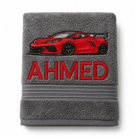 Corvette customized towel