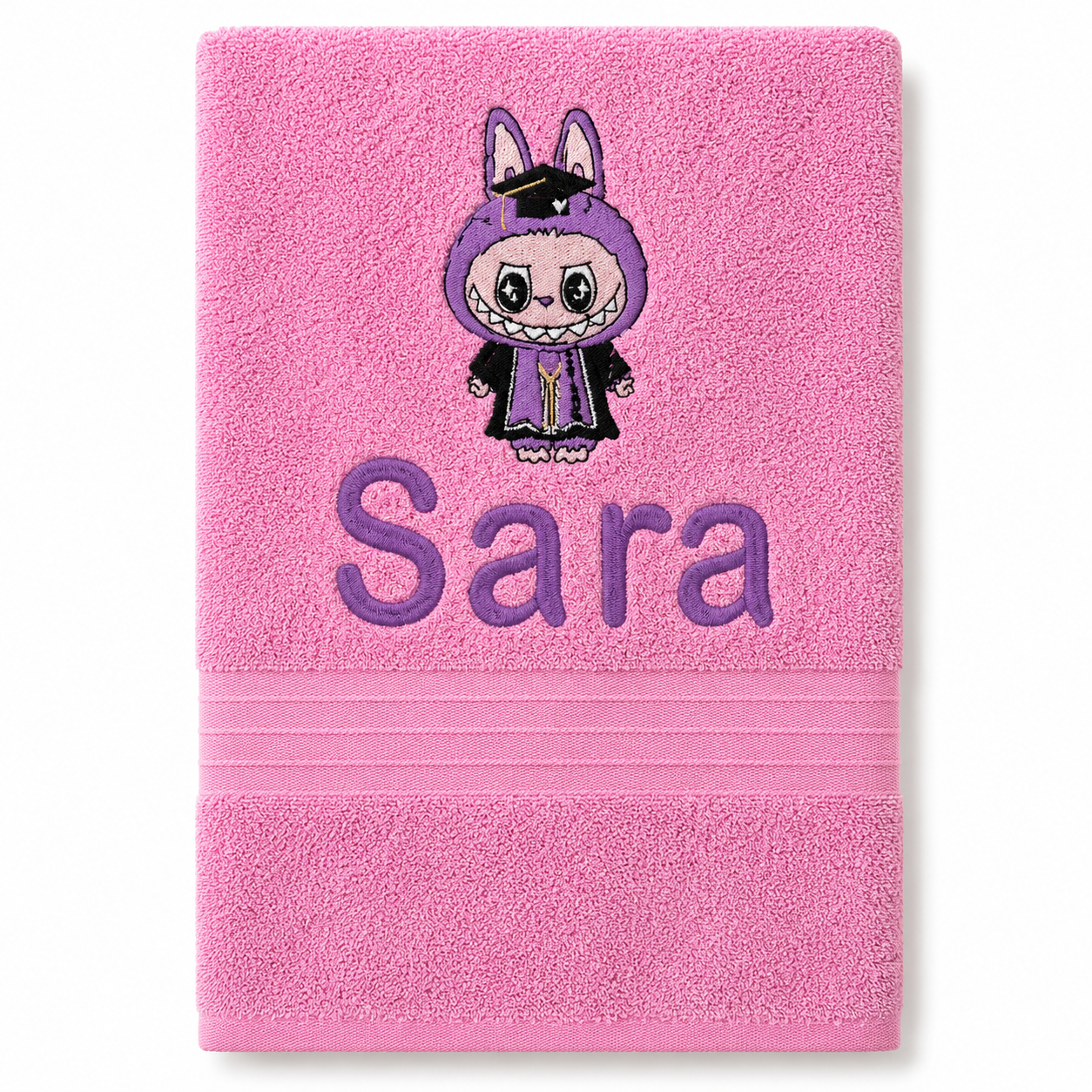 Labubu graduation Customized Towel